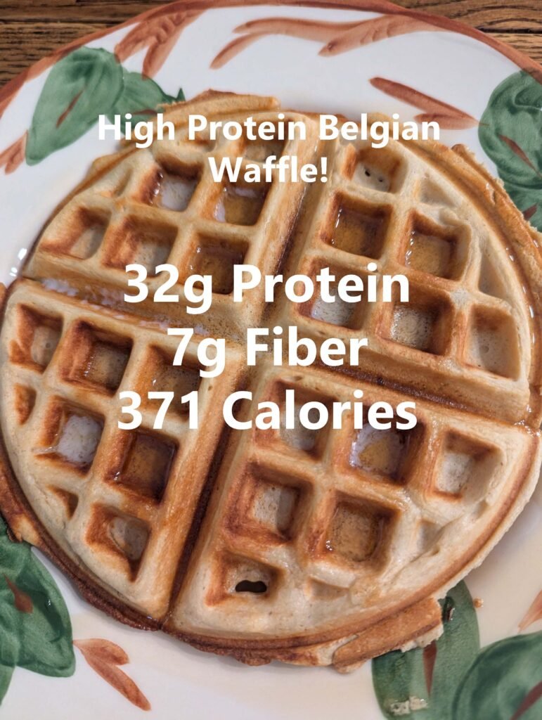 high protein belgian waffle macros