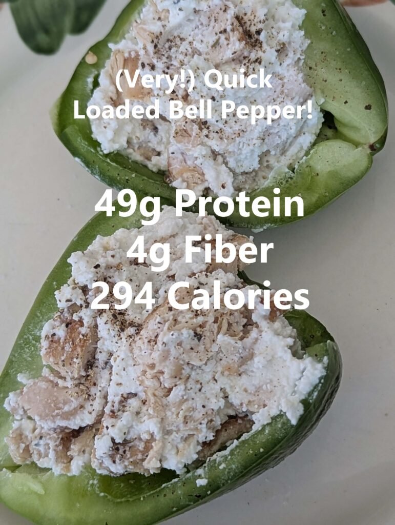 stuffed bell pepper snack macros